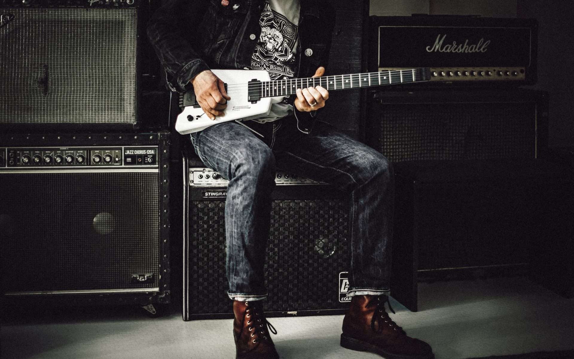 A musician performing on stage